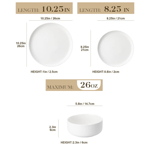 12 Pc. Porcelain Dinnerware Set