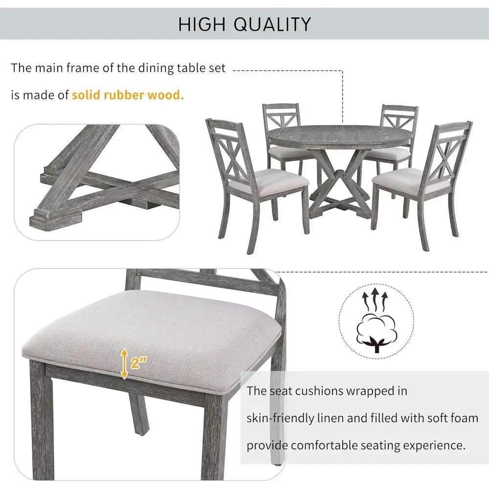 Round Expandable Dining Table