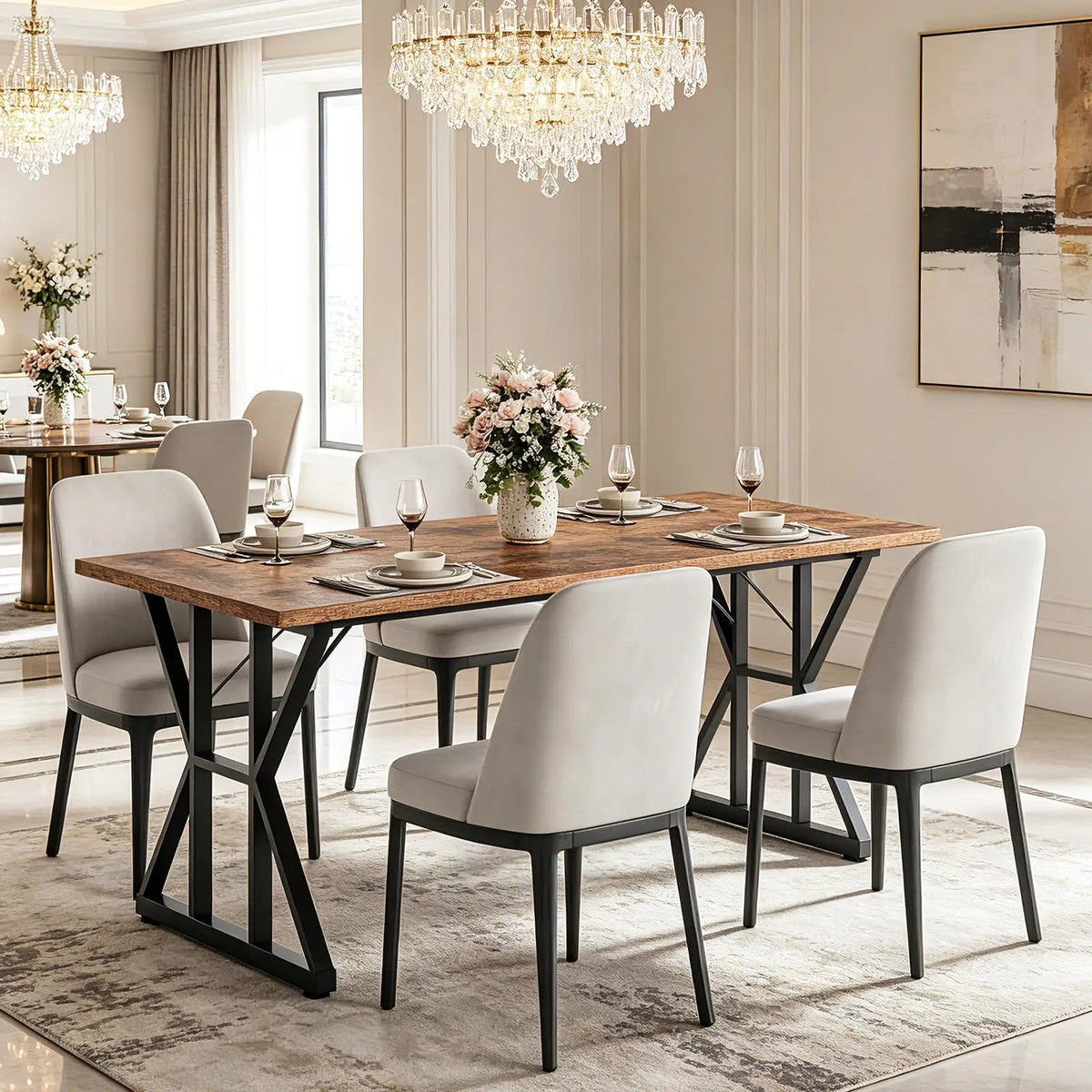 71" Wood Dining Table