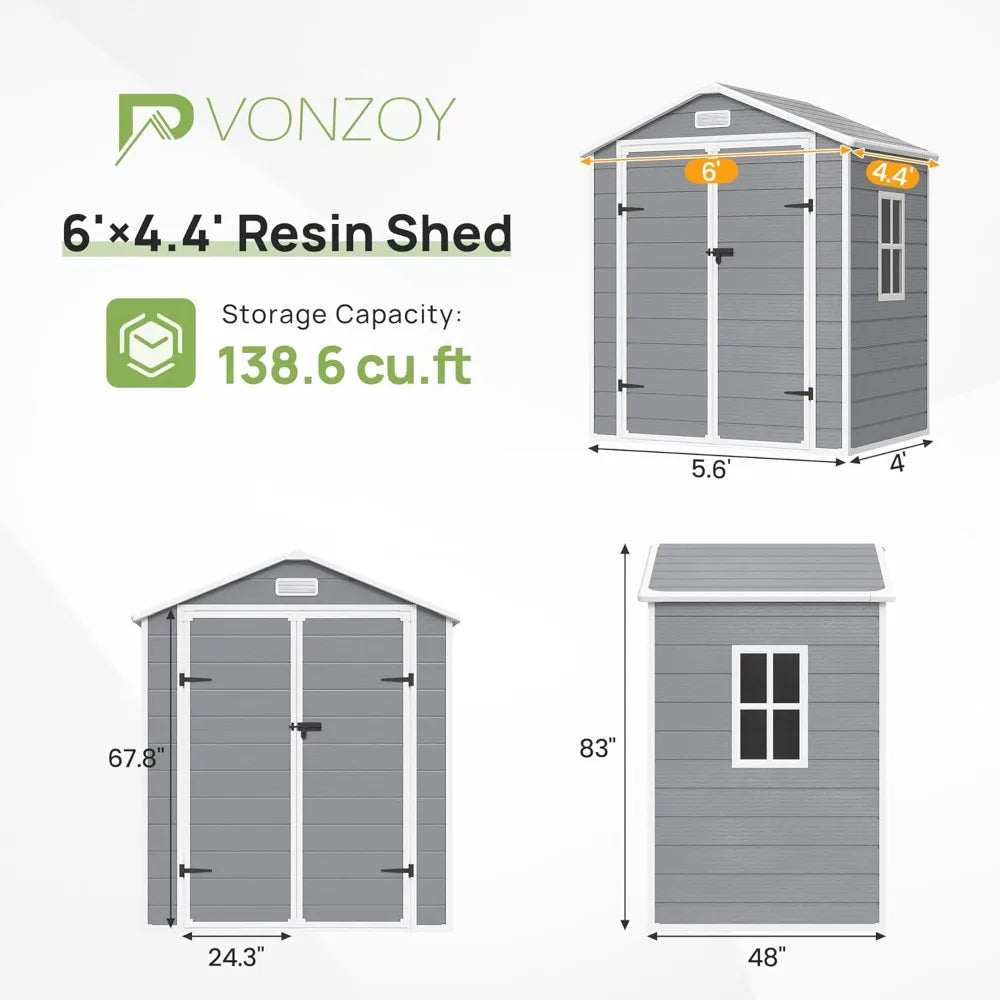 Resin Storage Shed with Flooring