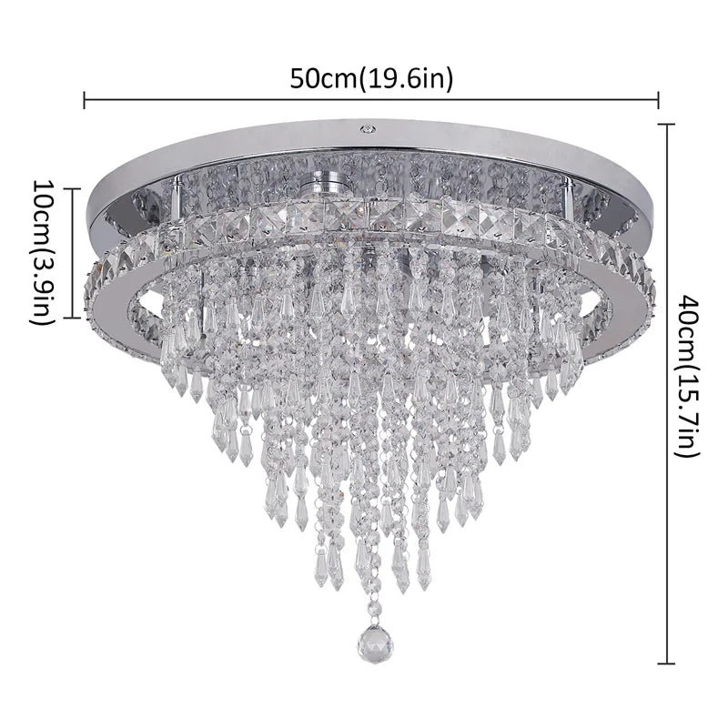 Luxury Crystal LED Ceiling Lamp, Chandelier