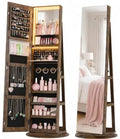 360° Swivel Jewelry Cabinet with Lights
