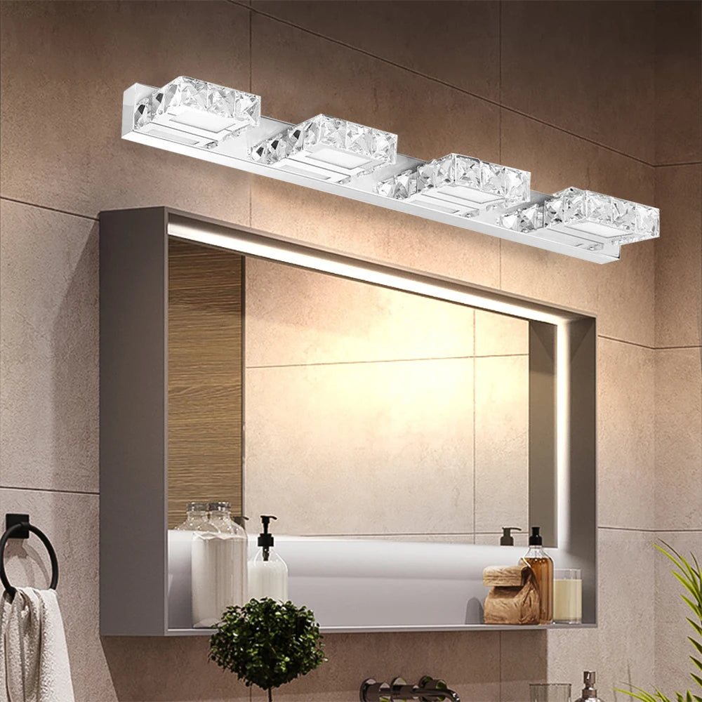 4-Head Crystal Mirror Light LED