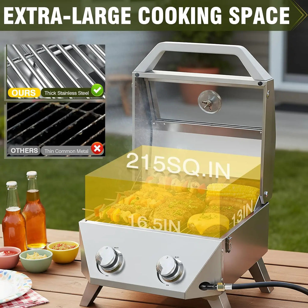 Tabletop Gas Grill 2 Burners