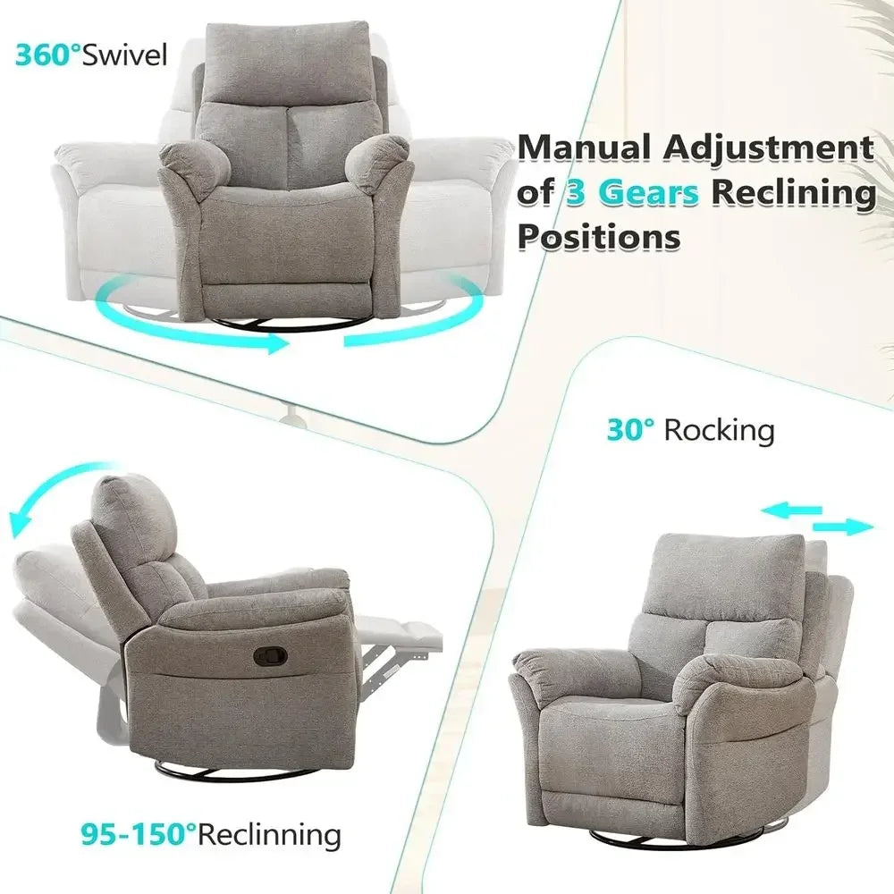Dual Swivel Rocker Recliner Chairs