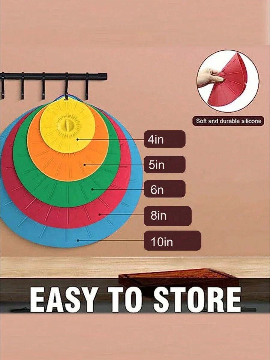 Silicone Stretch Food Storage Bowl Lids, re-usable