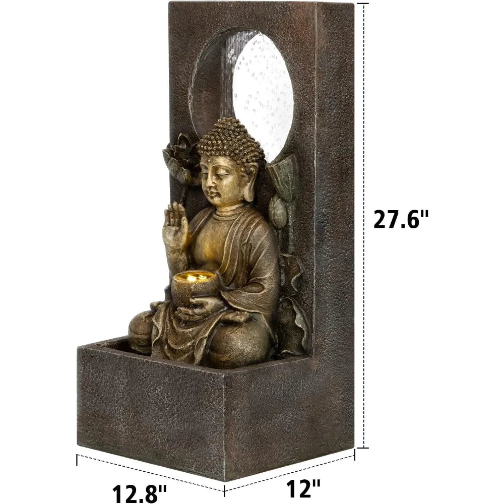 Buddha LED Waterfall Fountain