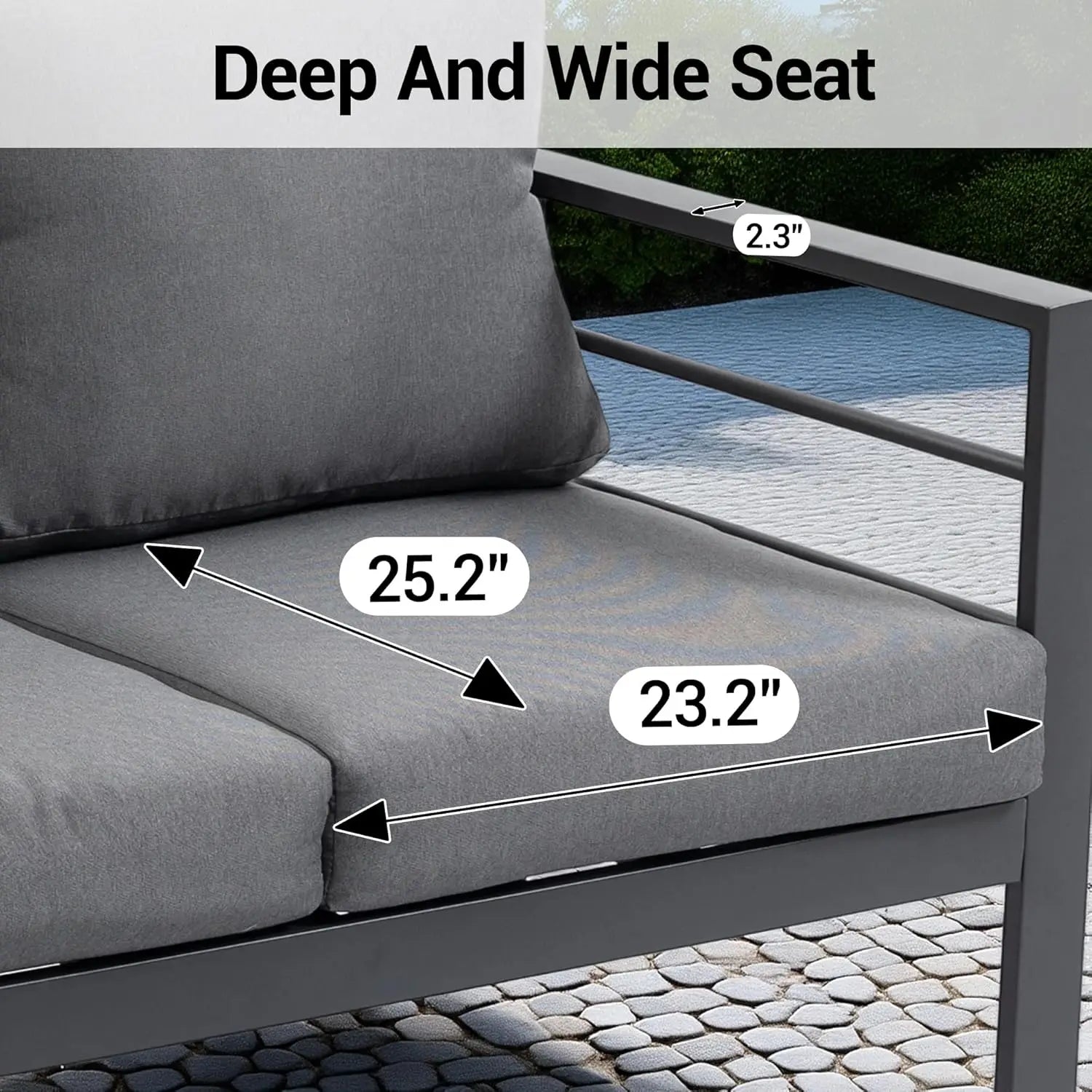 4 Piece Metal Patio Furniture Set
