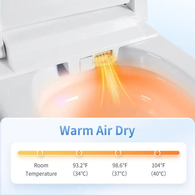 Tankless Smart Toilet with Built-in Bidet