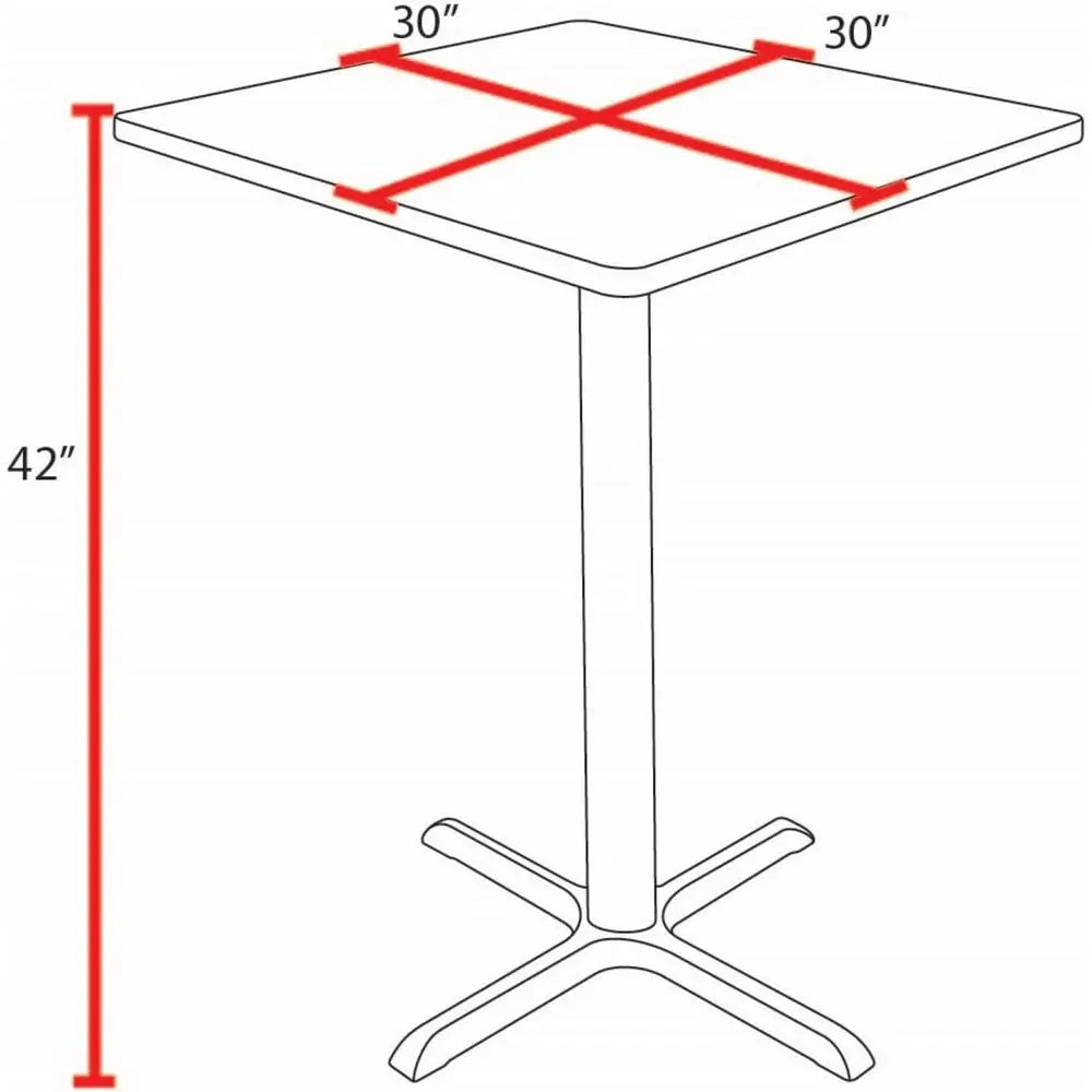 30 Inch Square Cross Base Coffee Table
