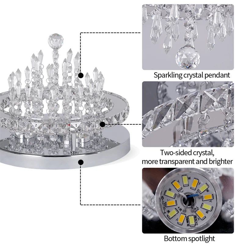 Luxury Crystal LED Ceiling Lamp, Chandelier