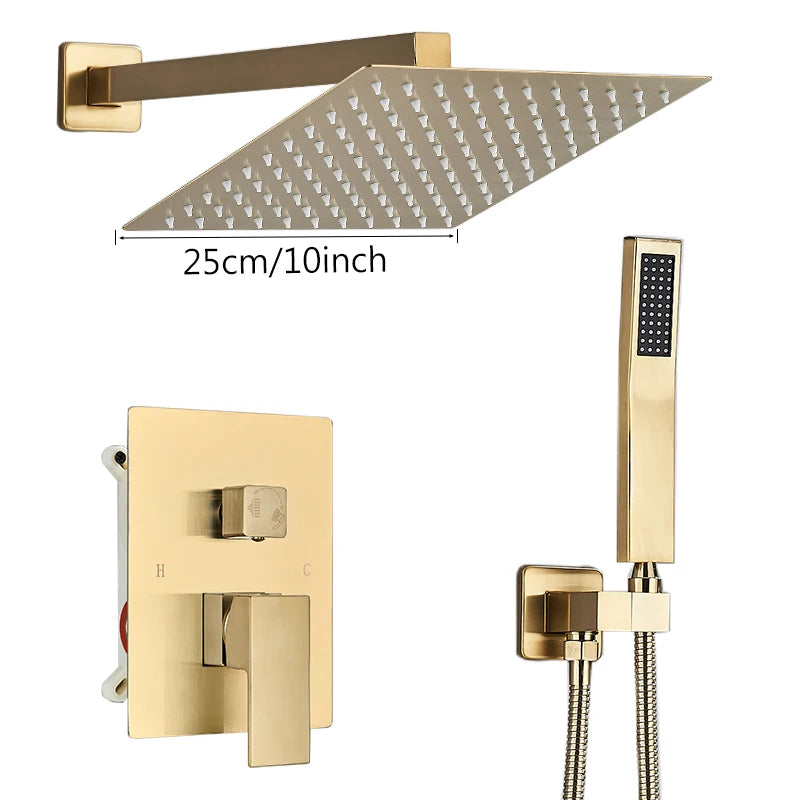 Brushed Golden Bathroom Shower Faucet