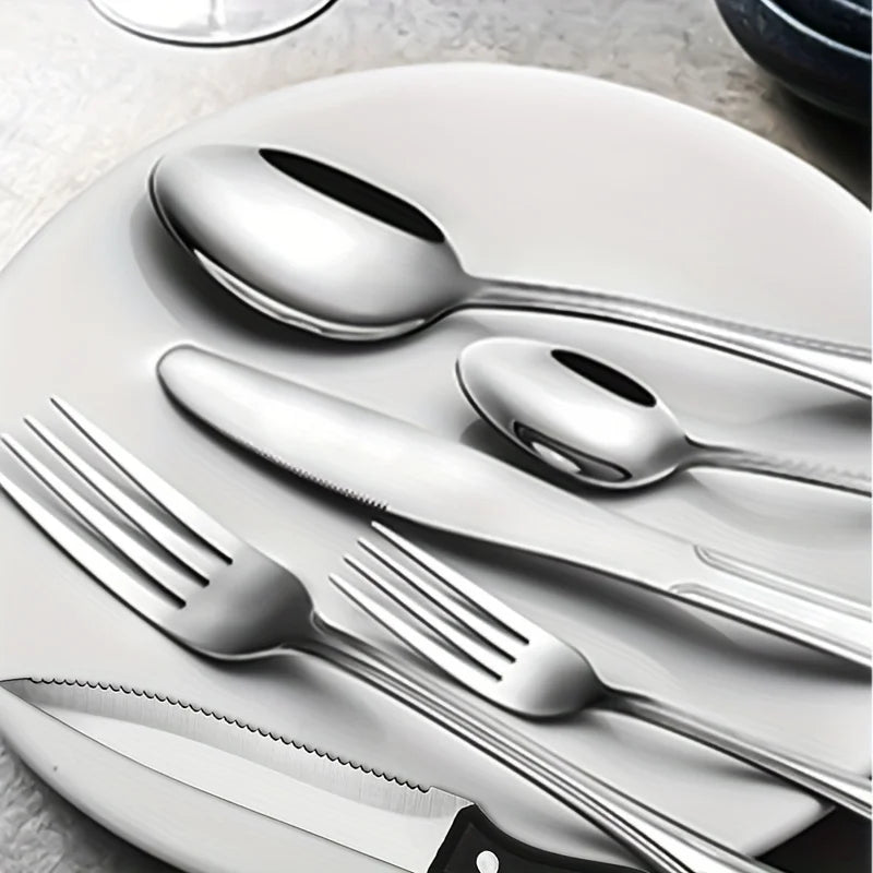 48pcs Stainless Steel Flatware Cutlery Set