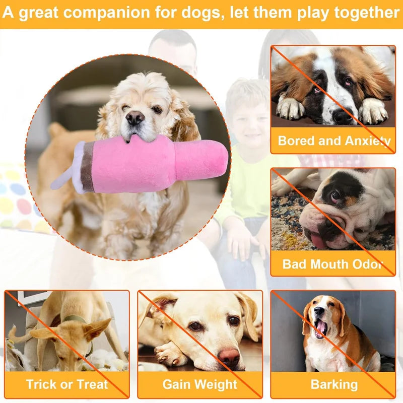 Squeaky Dog Cup Toy for Aggressive Chewers
