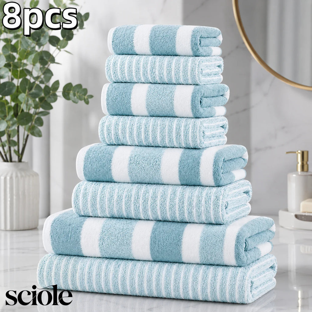 8-Piece Microfiber Bathroom Towel Set