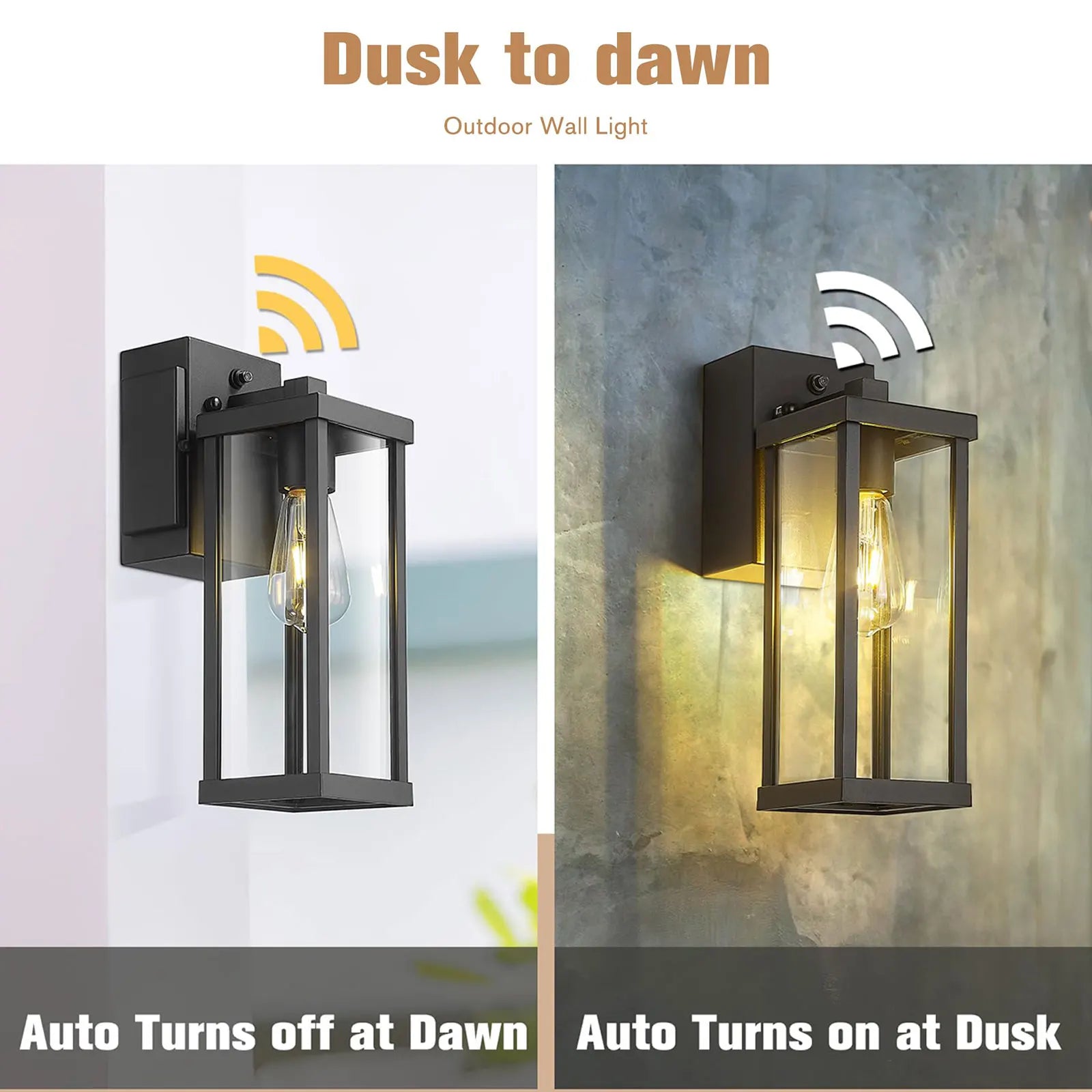 Porch Light With GFCI Outlet Dusk To Dawn
