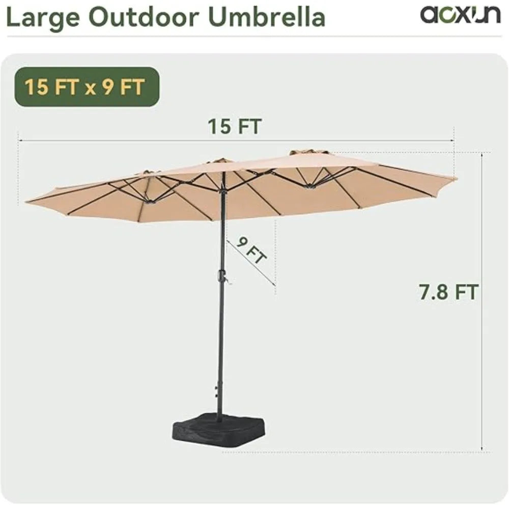 15ft Patio Umbrella with Base