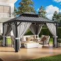 10'x12' Outdoor Hardtop Gazebo, Aluminum