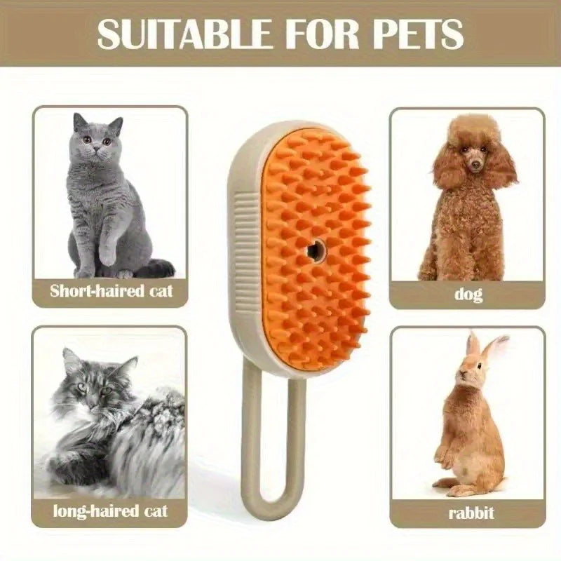 3 in1 Grooming Steam Brush Cat Brush