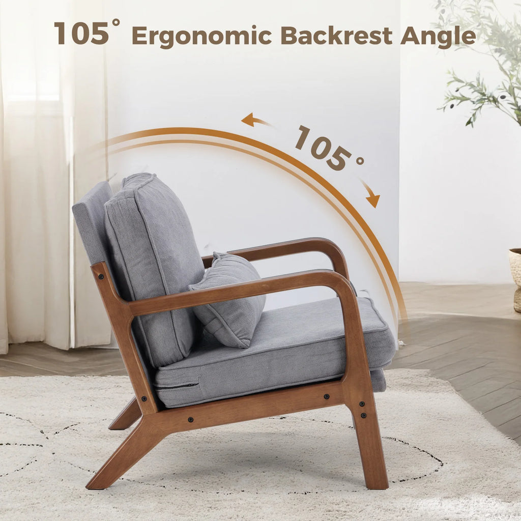 Wooden Frame Accent Chair