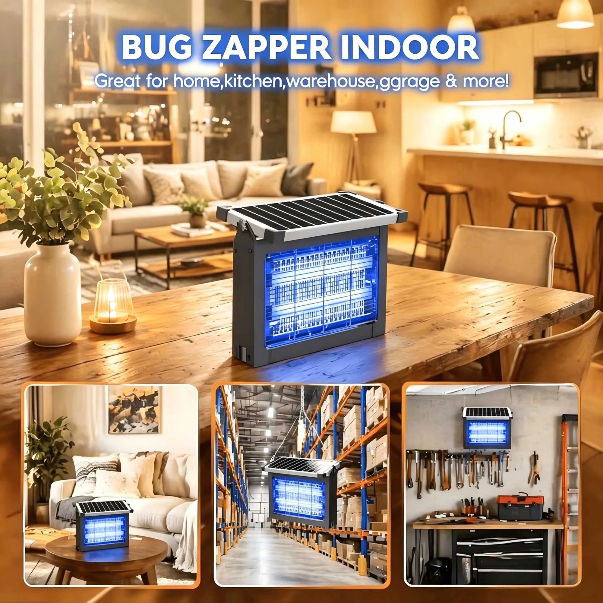 Solar Bug Zapper Outdoor, Waterproof