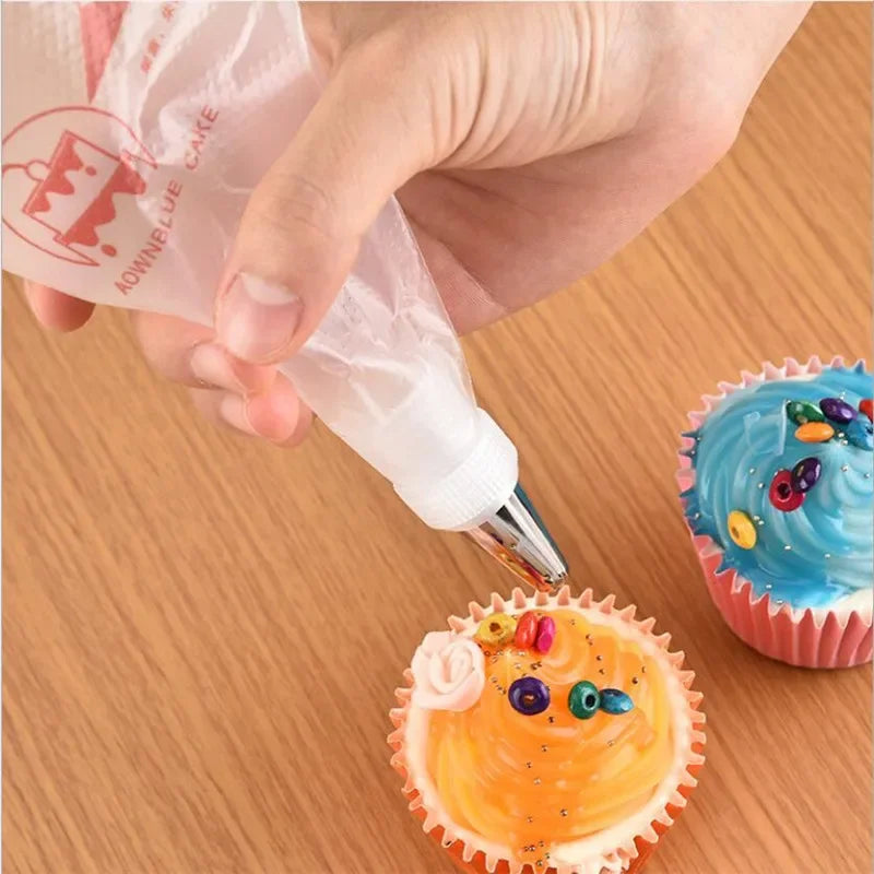 100/50/20 PCS Disposable Pastry Decoration bags w/3 tips