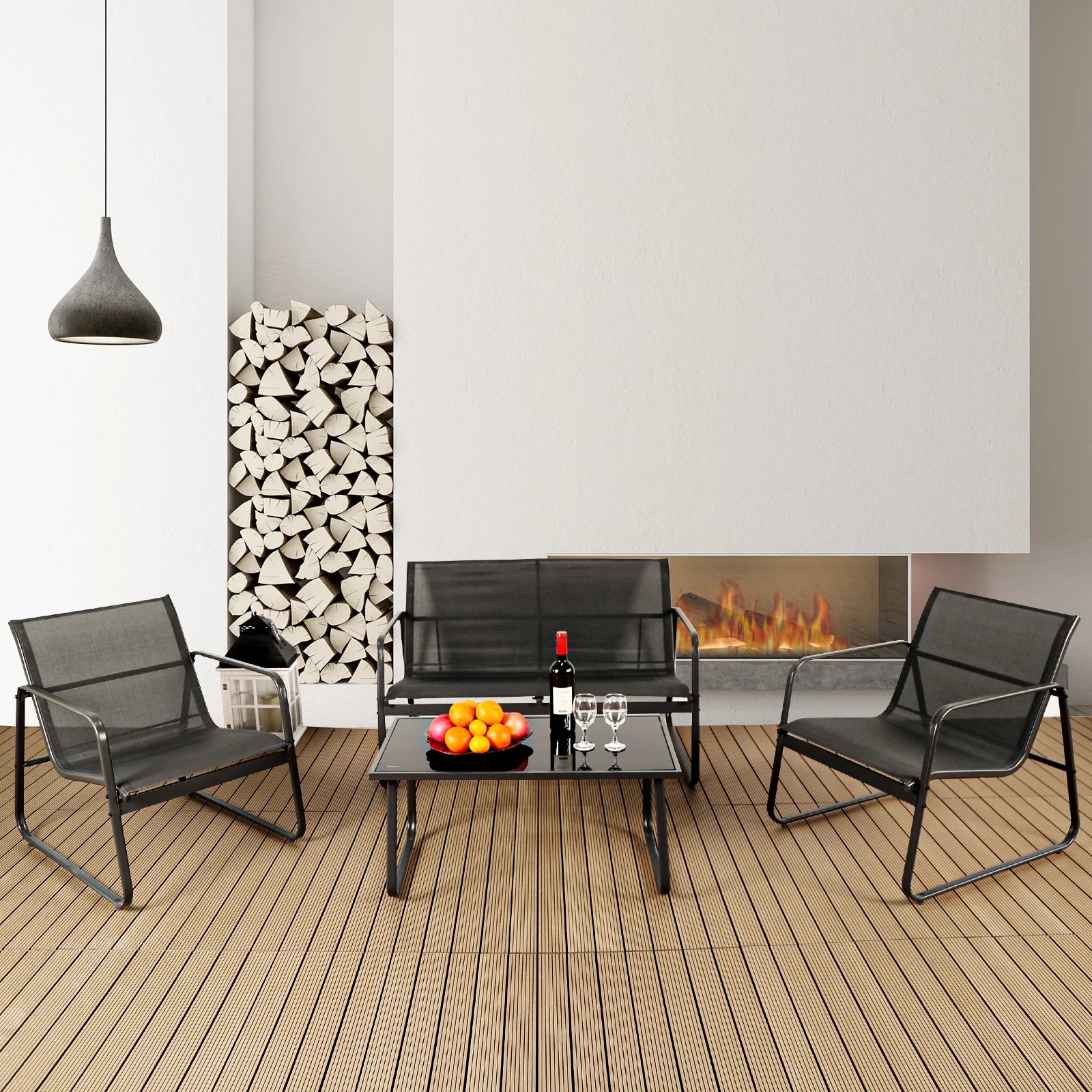 Patio Furniture 4 Pc. Set with Table