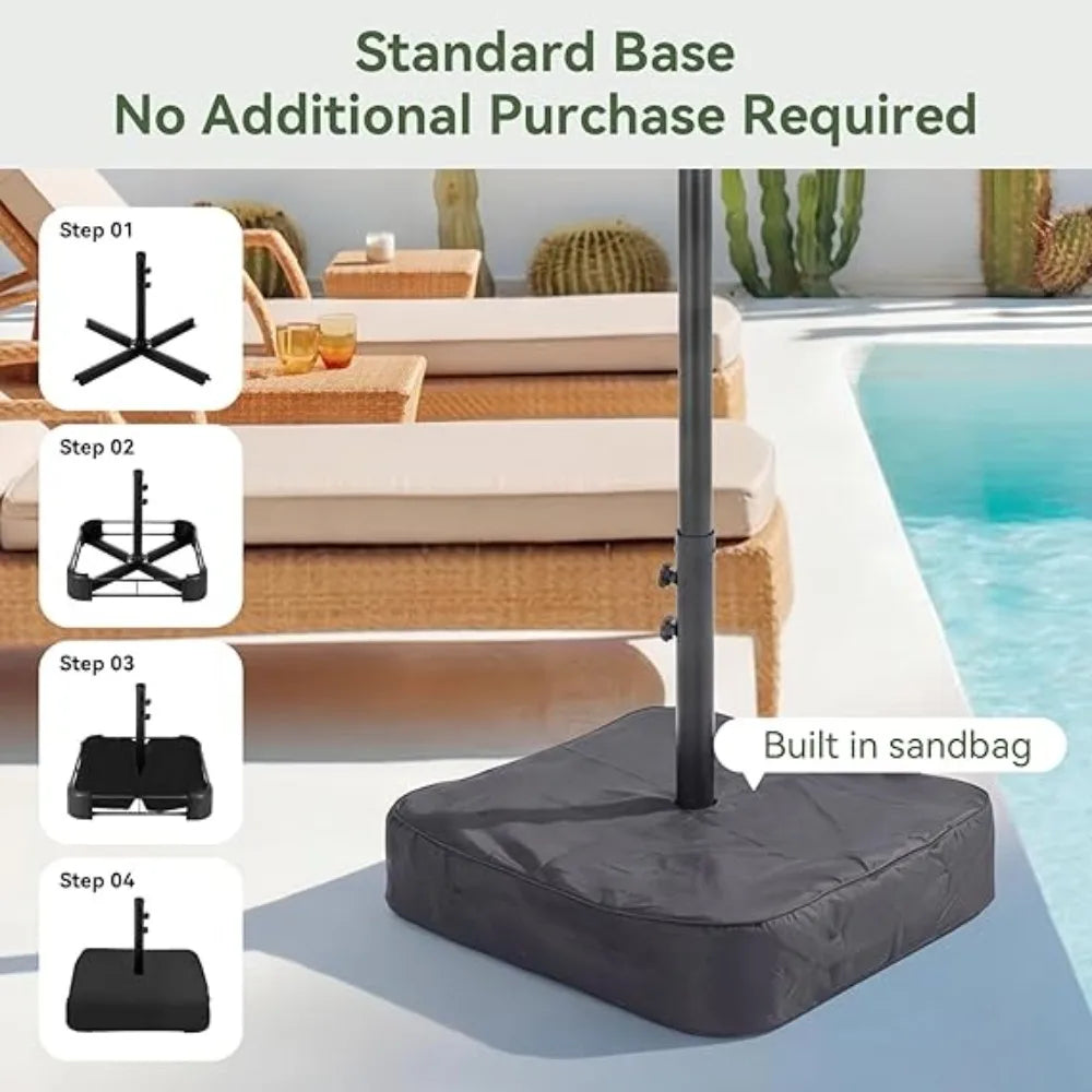 15ft Patio Umbrella with Base