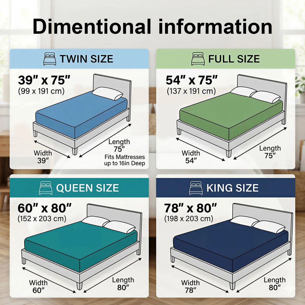 2Pcs Quilted Waterproof Mattress Cover