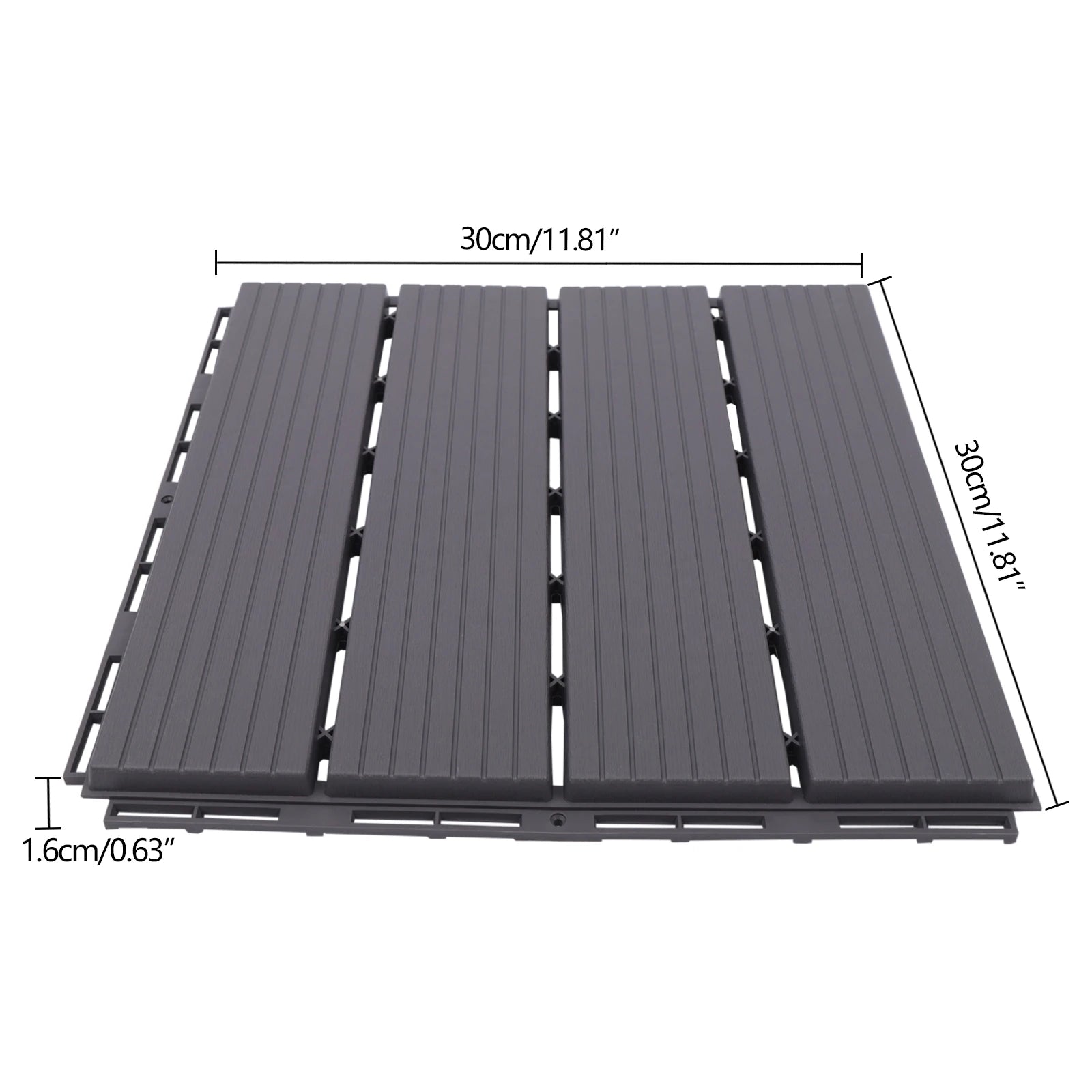 22 PCS Composite Waterproof Anti Slip Outdoor/ Indoor Flooring