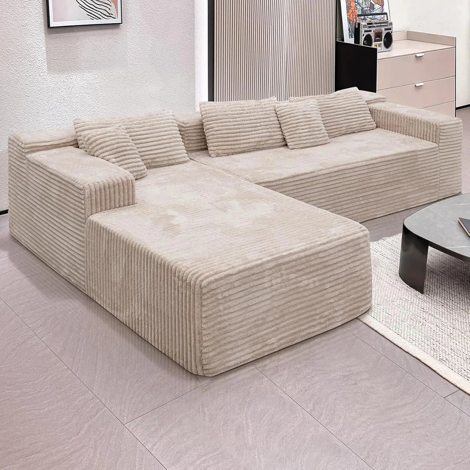 Deep Seat Oversized Modular Sectional Sofa