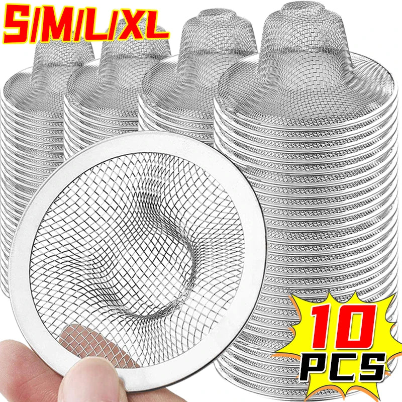 10/1x Stainless Steel Sink Filter Bathroom/Kitchen