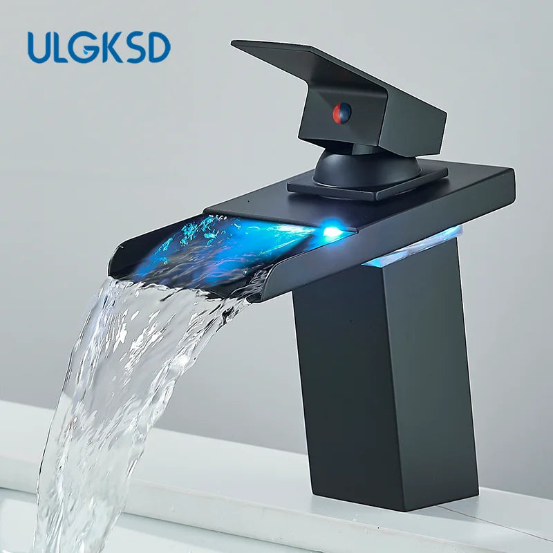 Black LED Bathroom  Faucet