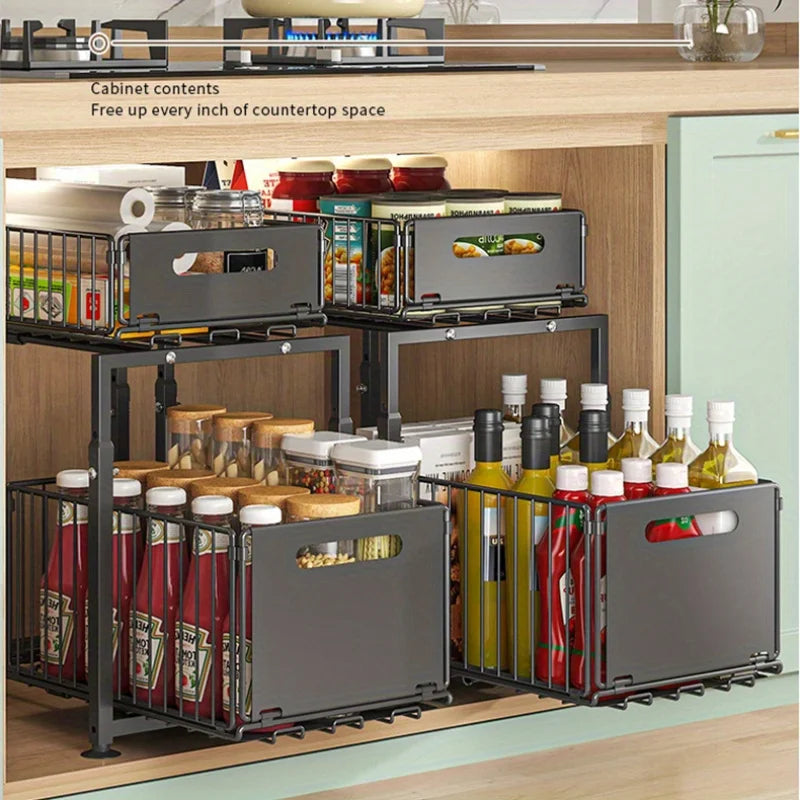 Slide Out Cabinet Organizer Under Sink Storage