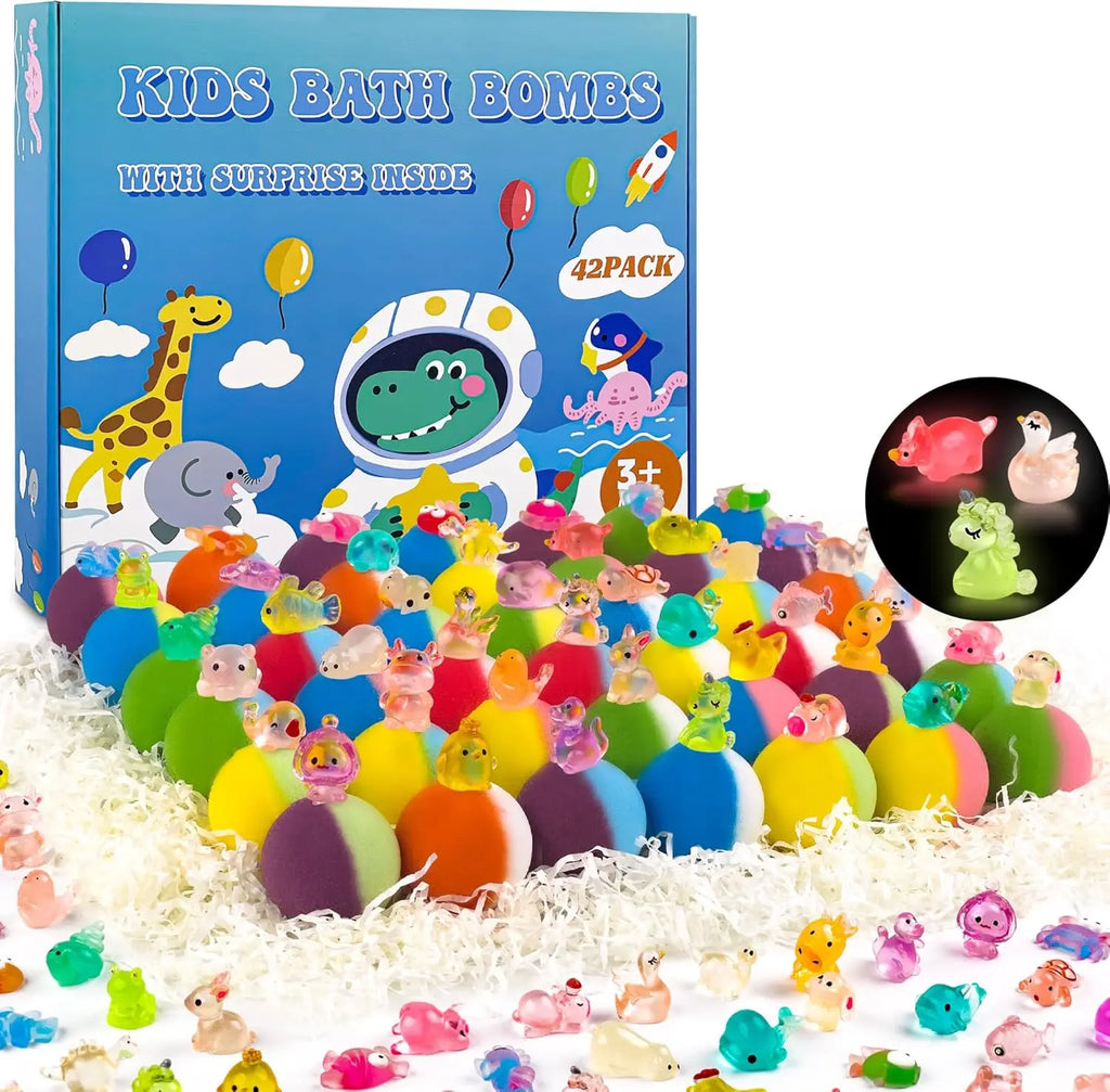 Kids Bath Bombs with Glow Toys Inside