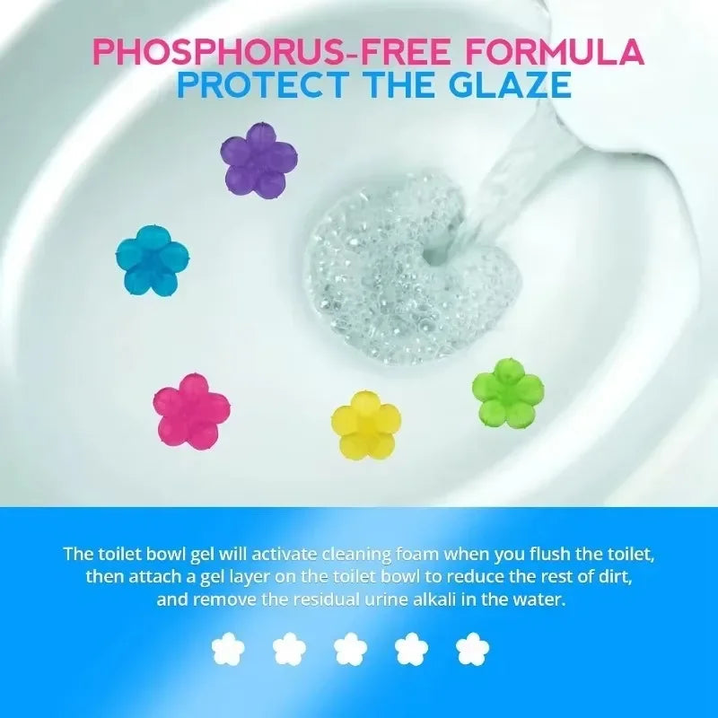 10/1pcs Flower Toilet Cleaner Gel