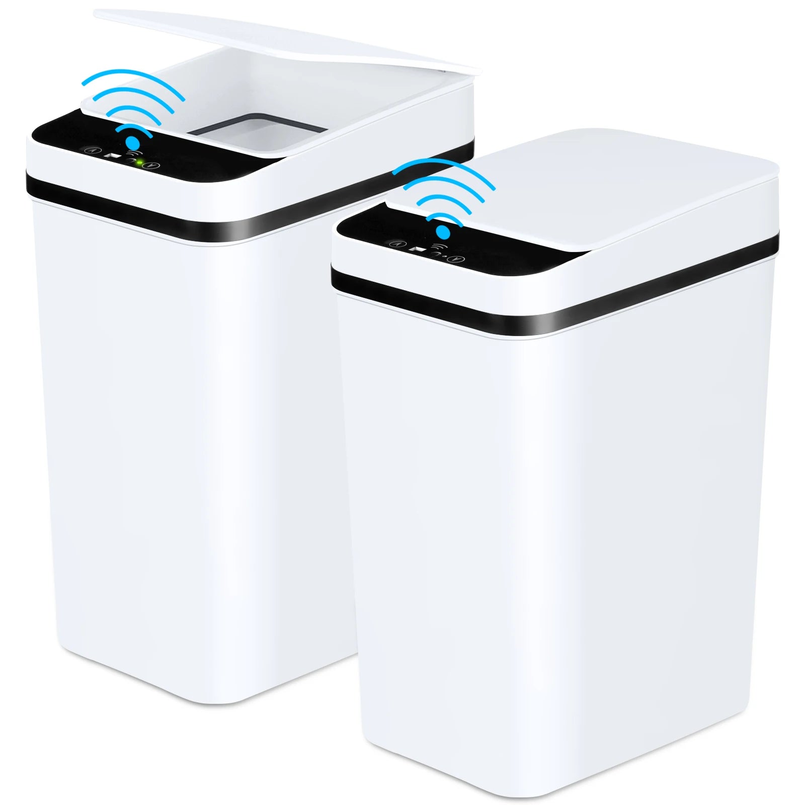 2 Pack 12L Bathroom Cans Motion Sensor Slim