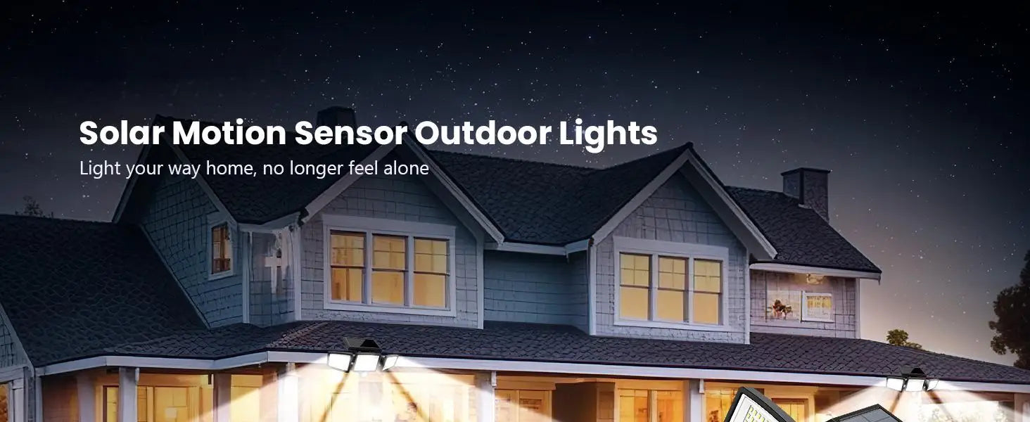 Waterproof Solar Light with Motion Sensor 3-Head