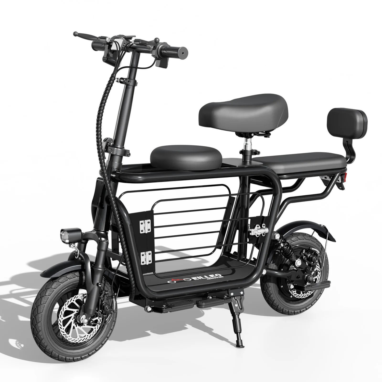 48V Electric Scooter with Large Pet Basket, Foldable