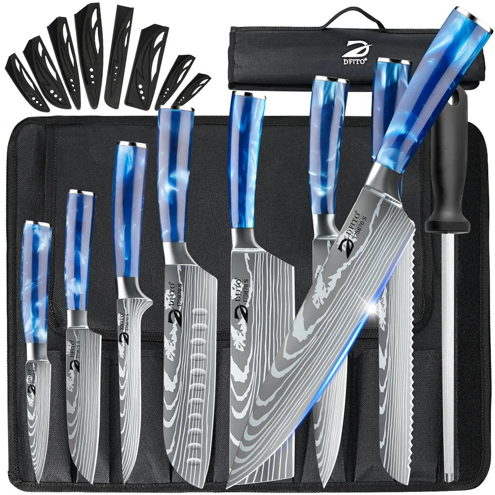 8pcs Stainless Steel Chef Knives
