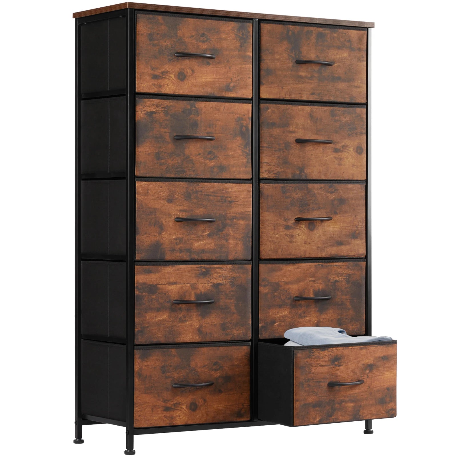 10 Fabric Drawer Dresser With Steel Frame