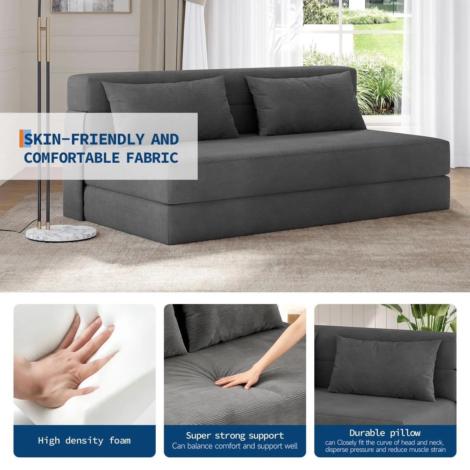 4-in-1 Folding Sofa Bed
