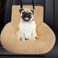 Soft Plush Dog Seat Kennel Cat Car Seat Cushion Puppy Bed With Adjustable Fixed Strap Cat Pet Traveling Carry Vehicle Supplies