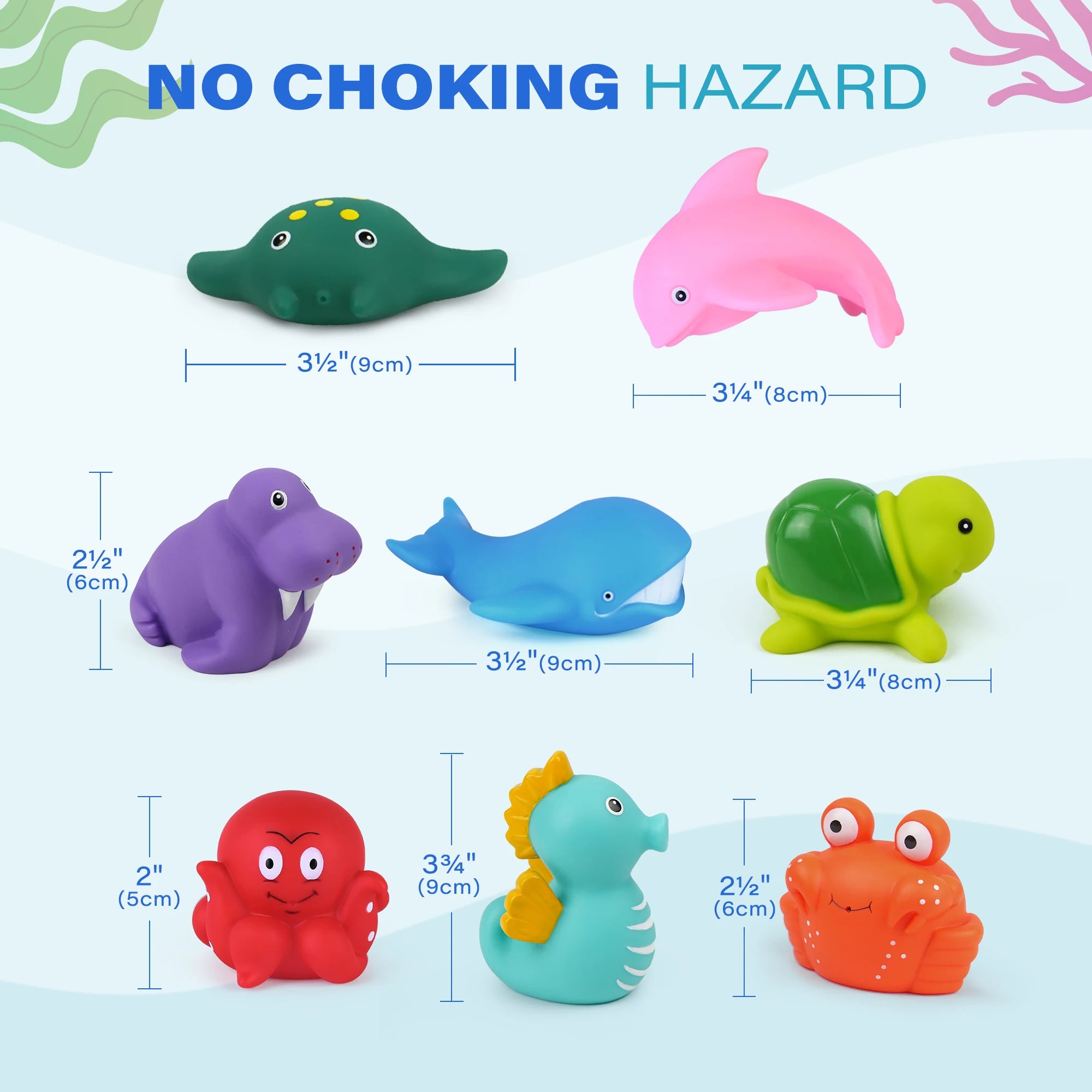 8PCS Bath Toys for Kids All Ages.