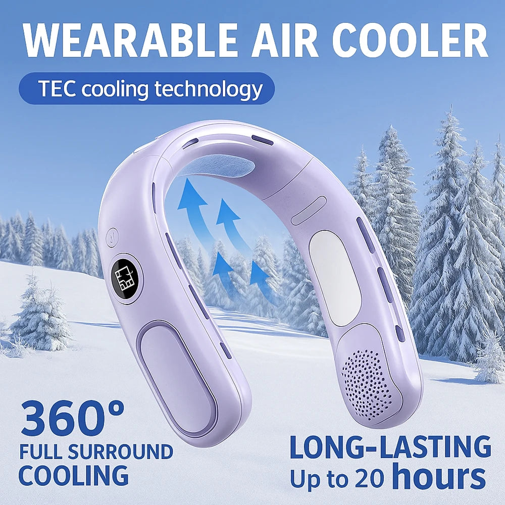 Cooling 5-Speed Bladeless Neck Fan, USB