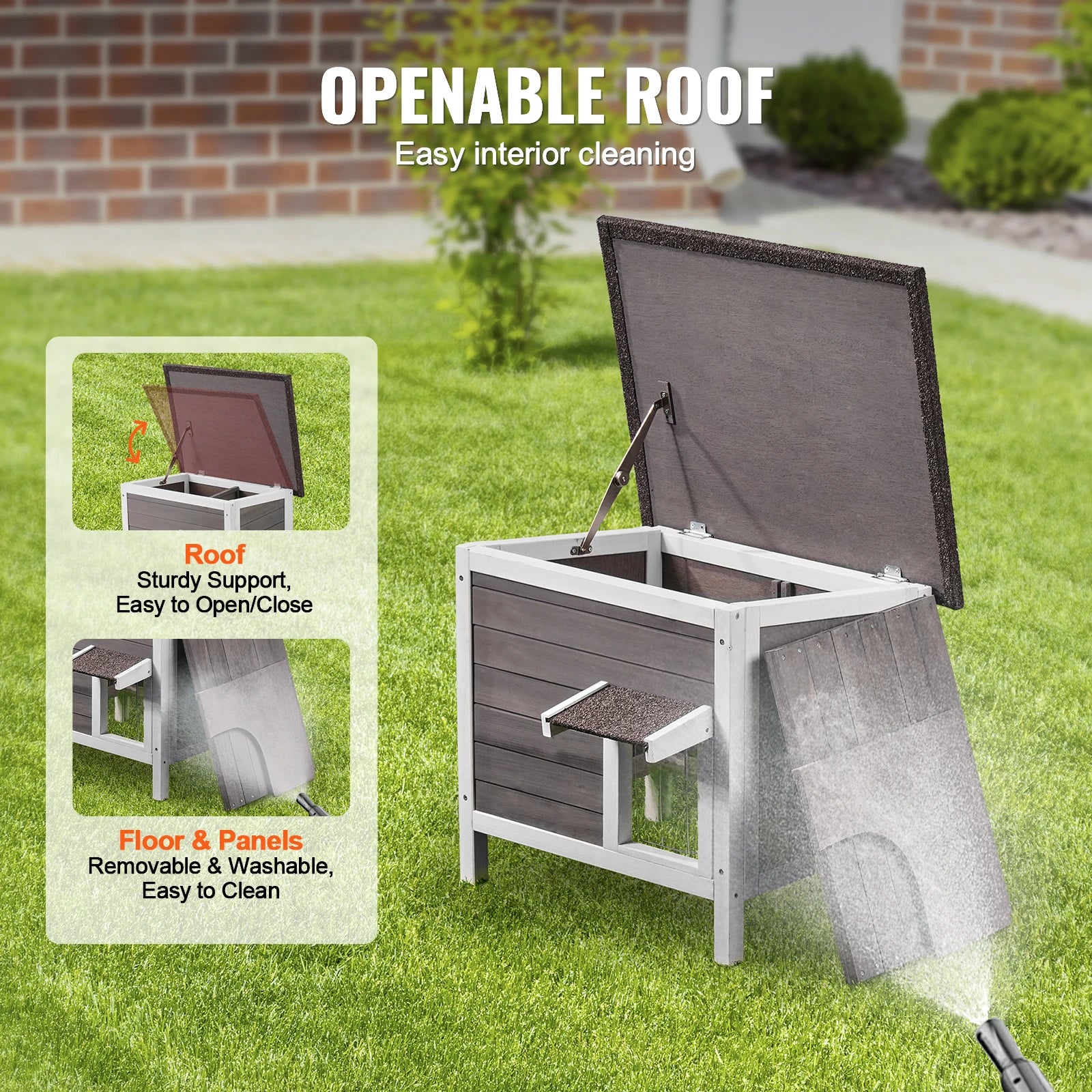Outdoor Weatherproof Pet Shelter, Foam Insulated