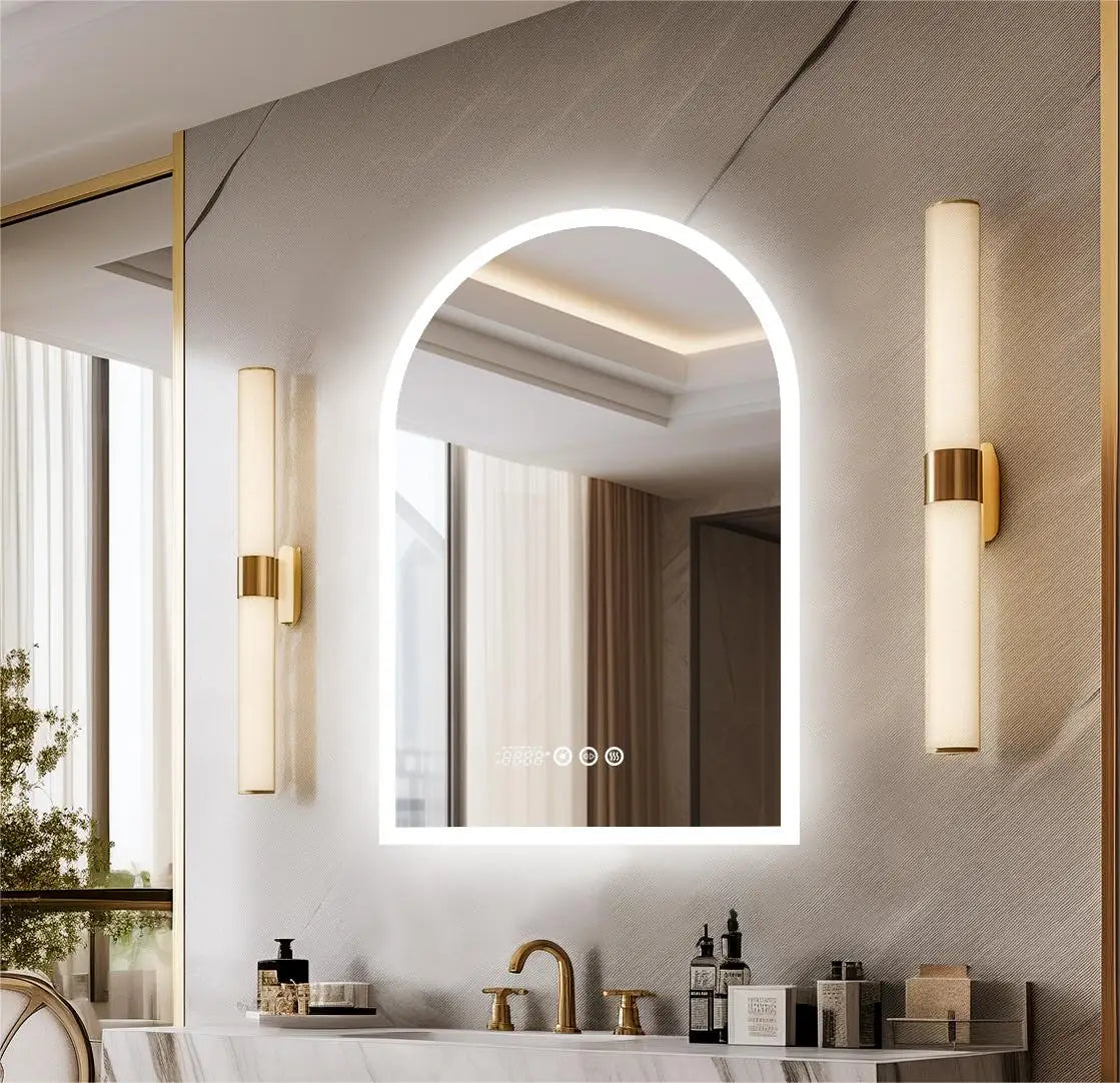 Vertical Arch-Shape LED Bath Mirror