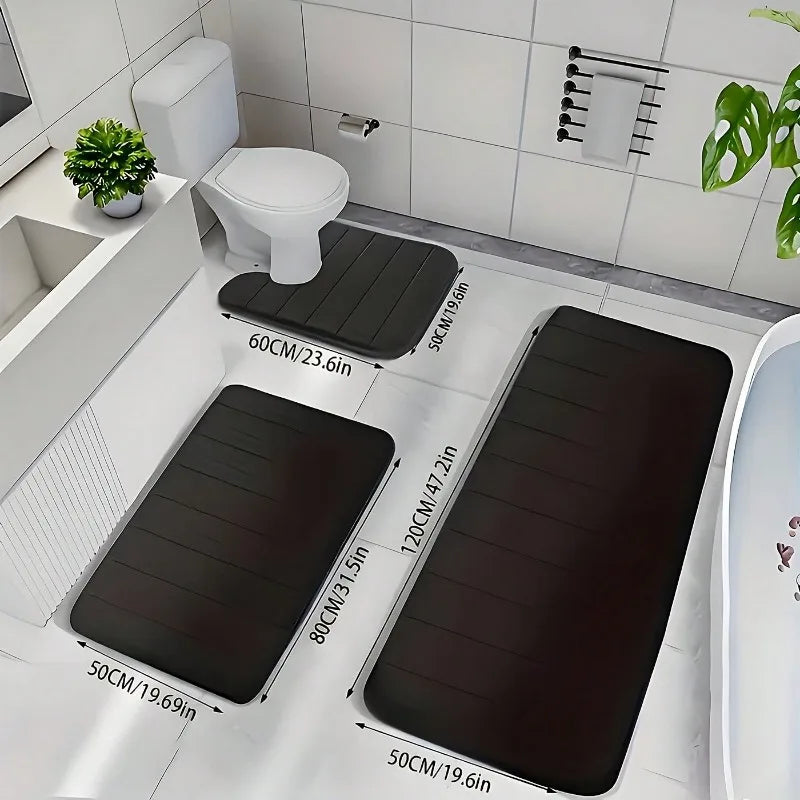 3 Pc. Memory Foam Bath Rug