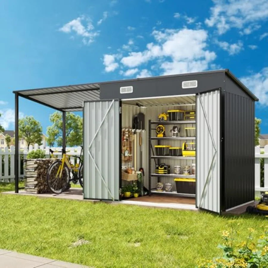 6'x4' Hardtop Gazebo storage shed, Solar