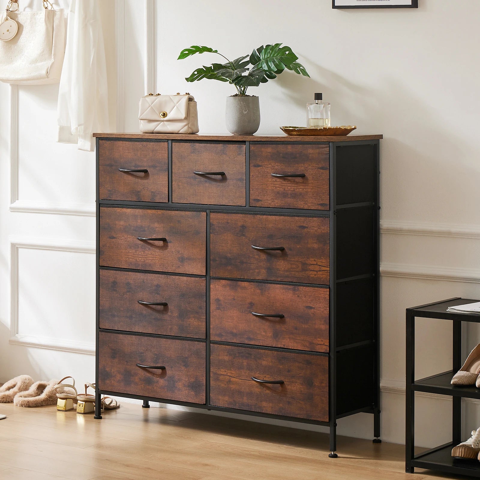 9 Fabric Storage Drawer Tall Chest